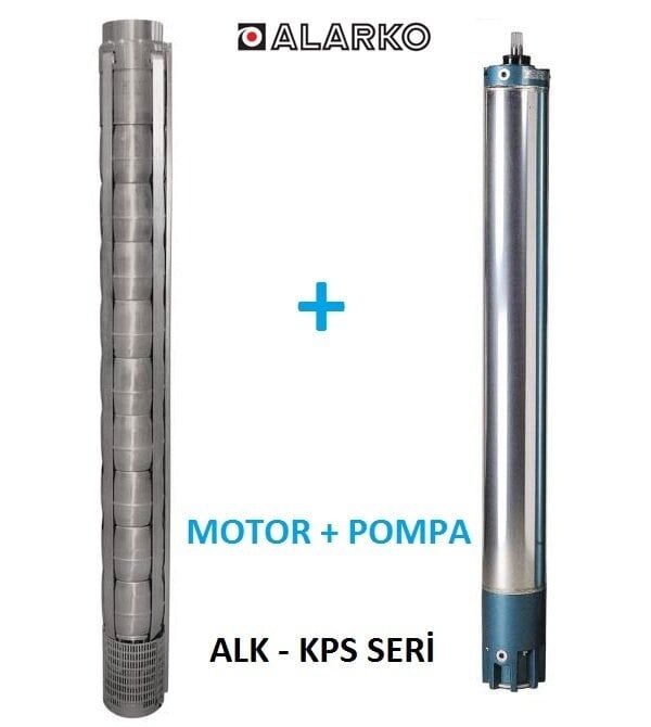 Alarko 6017/51 Kps  40Hp  6'' Paslanmaz Derin Kuyu Dalgıç Pompa (Motor+Pompa) ALK-KPS Serisi