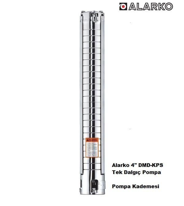 Alarko  4SP8/10     2Hp   4'' Paslanmaz Kademeli  Tek Dalgıç Pompa (Pompa Kademesi-KPS Serisi)