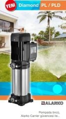 Alarko  PLD 2-9      2Hp  220V    Paslanmaz Gövdeli Dikey Milli Çok Kademeli Santrifüj Pompa