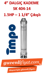 İMPO SK 404/14 1.5HP 1 1/4'' Çıkışlı 4'' Dalgıç Kademe (tek pompa)- Technoplast Başlıklı