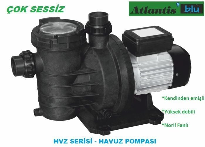 ATLANTİS BLU HVZ 075M -0.75HP-220V- ÖN FİLTRELİ HAVUZ POMPASI