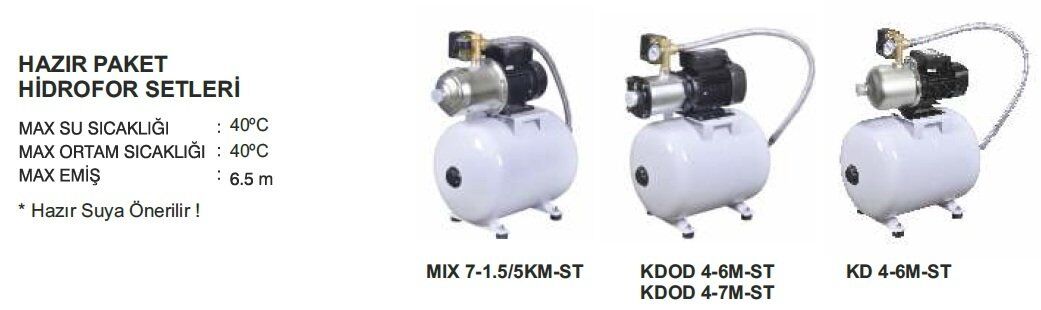 ATLANTİS BLU  KD 4-6M-ST -1.5HP-220V- KADEMELİ HAZIR PAKET HİDROFOR SETİ (50 LİTRE DEĞİŞEBİLİR MEMBRANLI)