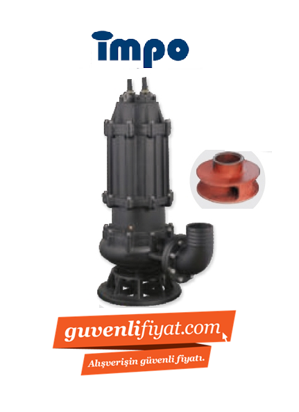 İMPO 200 WQ 250-22-30 - 40 HP 380V PARÇALAYICILI ÇARKLI FOSEPTİK DALGIÇ POMPA