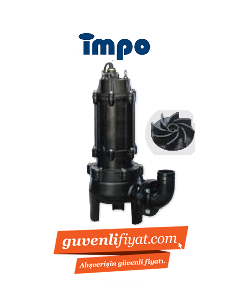 İMPO 100U 47.5 - 10 HP 380V PARÇALAYICILI ÇARKLI FOSEPTİK DALGIÇ POMPA