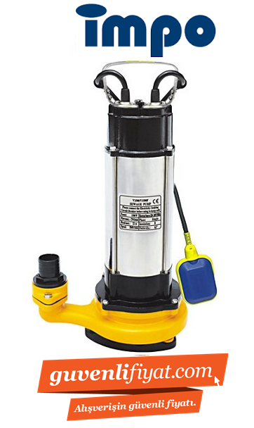 İMPO V1500F 2. HP 220V PİS - KİRLİ SU  FOSEPTİK DALGIÇ POMPA