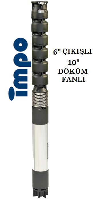 S 10180/04X -  125 HP 6'' ÇIKIŞLI 10'' DÖKÜM FANLI DALGIÇ POMPA