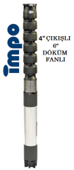 S 655/19 - 60 HP 4'' ÇIKIŞLI 6'' DÖKÜM FANLI DERİN KUYU DALGIÇ POMPA(C Tipi Motorlu)
