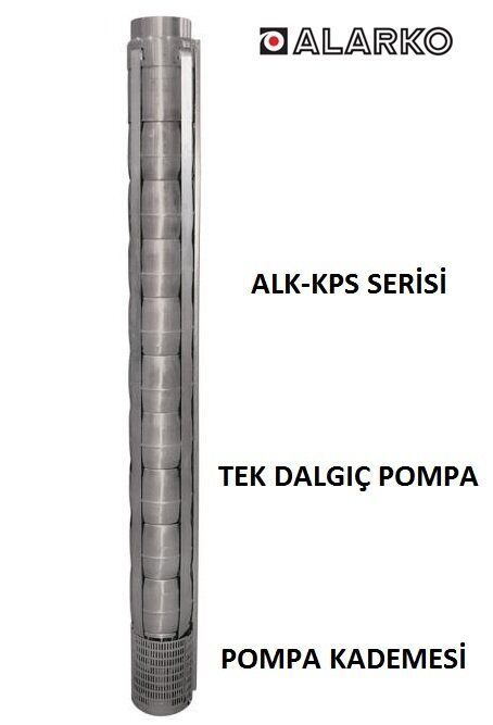 Alarko 6020/23  25Hp  6'' Paslanmaz Çelik Derin Kuyu Tek Dalgıç Pompa (Tek Pompa-Pompa Kademesi) ALK-KPS Serisi