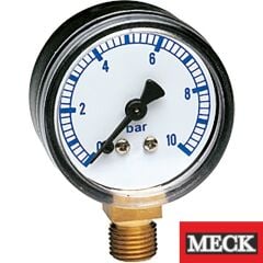 MECK 0-6 BAR ALTTAN ÇIKIŞLI ÇELİK GÖVDELİ  1/4'' BAĞLANTI  50 MM ÇAPLI MANOMETRE